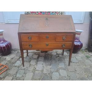 19th Century Walnut Donkey Back With Marquetry