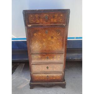 Napoleon III Floral Marquetry Secretary Desk