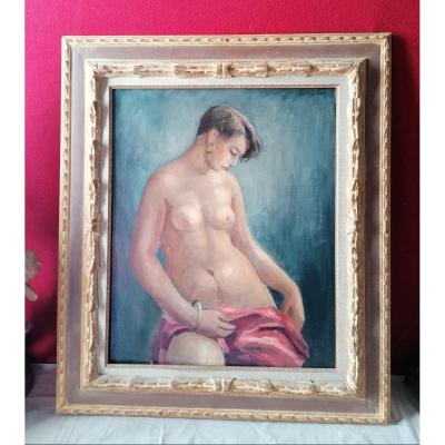 Oil On Canvas, Nude In Bust