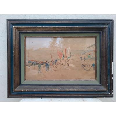 "ernest Auguste Le Villain" The Seaside.