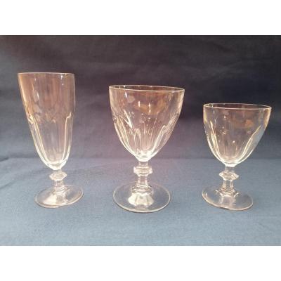 Lot De Verres En Cristal
