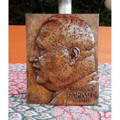 Bas Relief In Bronze Mr. Rombaldi