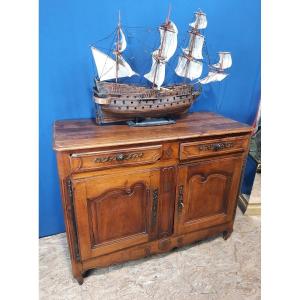 Rustic Sideboard In Louis XV Style, XIXth Century.