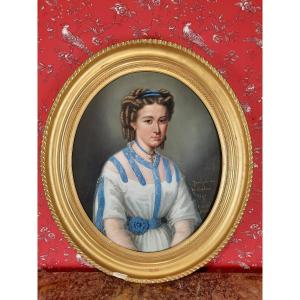 Portrait Of A Young Girl In A 19th Century Dress