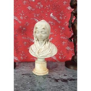 Sculpture Representing A 19th Century Virgin