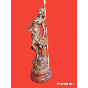 Spelter Sculpture After "auguste Moreau"