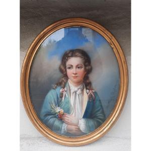 Portrait Of A Young Girl With 19th Century Flowers