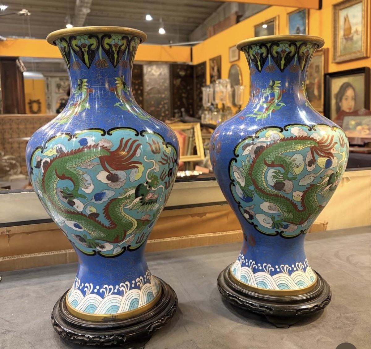 Coppia di vasi cinesi cloisonnÇ-photo-2