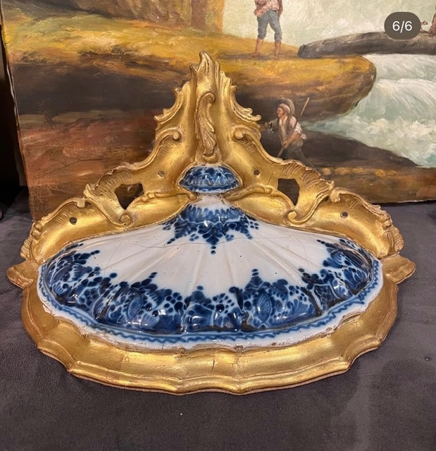 Coppia di mensole in maiolica, XVIII sec.-photo-4