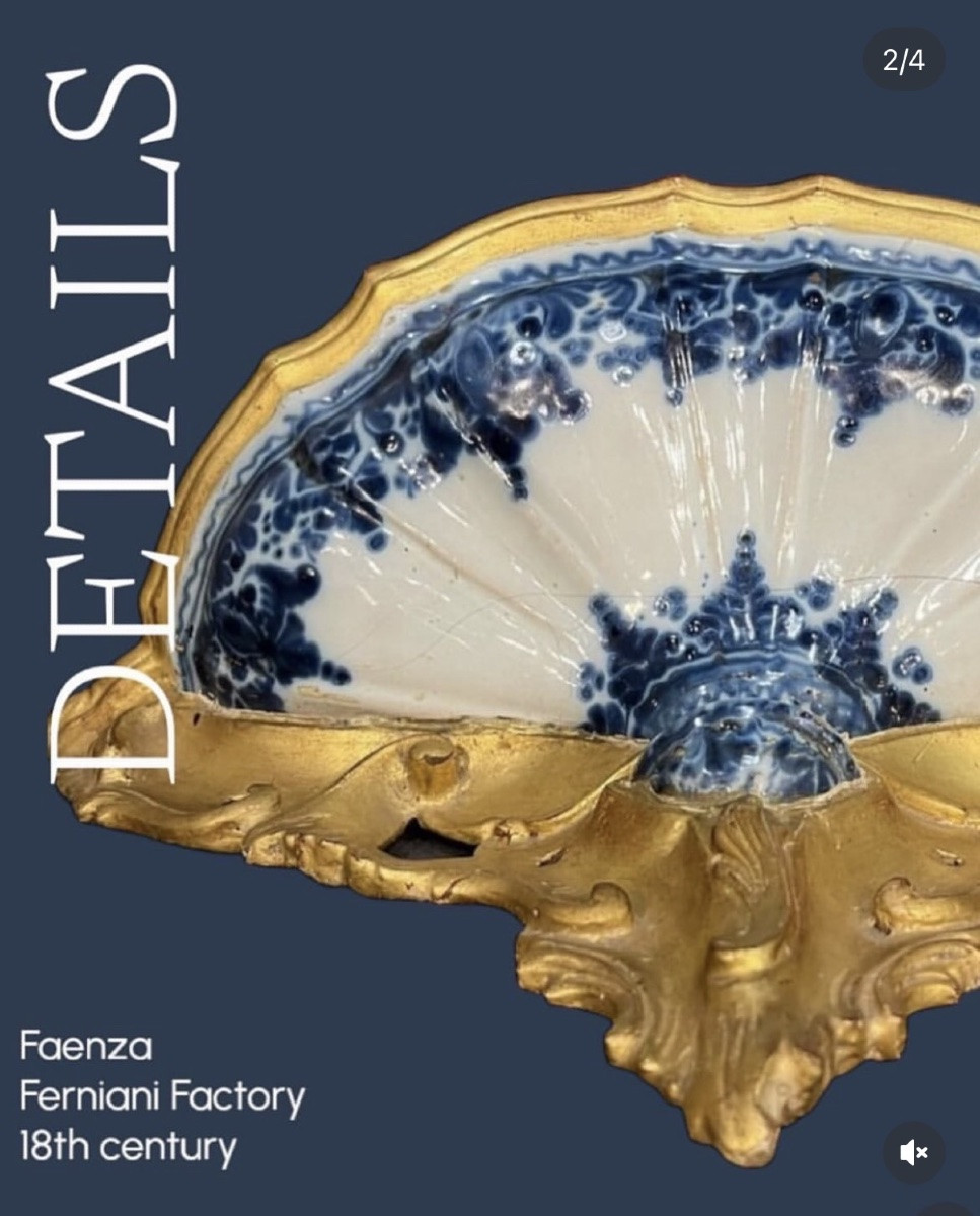 Coppia di mensole in maiolica, XVIII sec.-photo-2