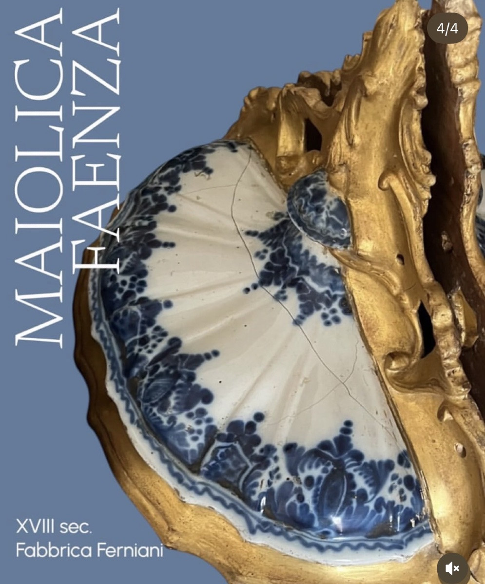 Coppia di mensole in maiolica, XVIII sec.-photo-4