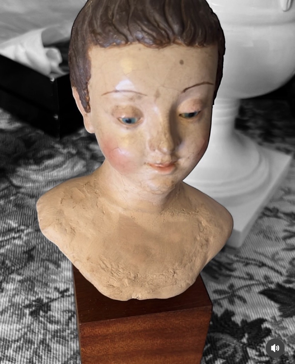 Scultura di fanciullo in terracotta-photo-2