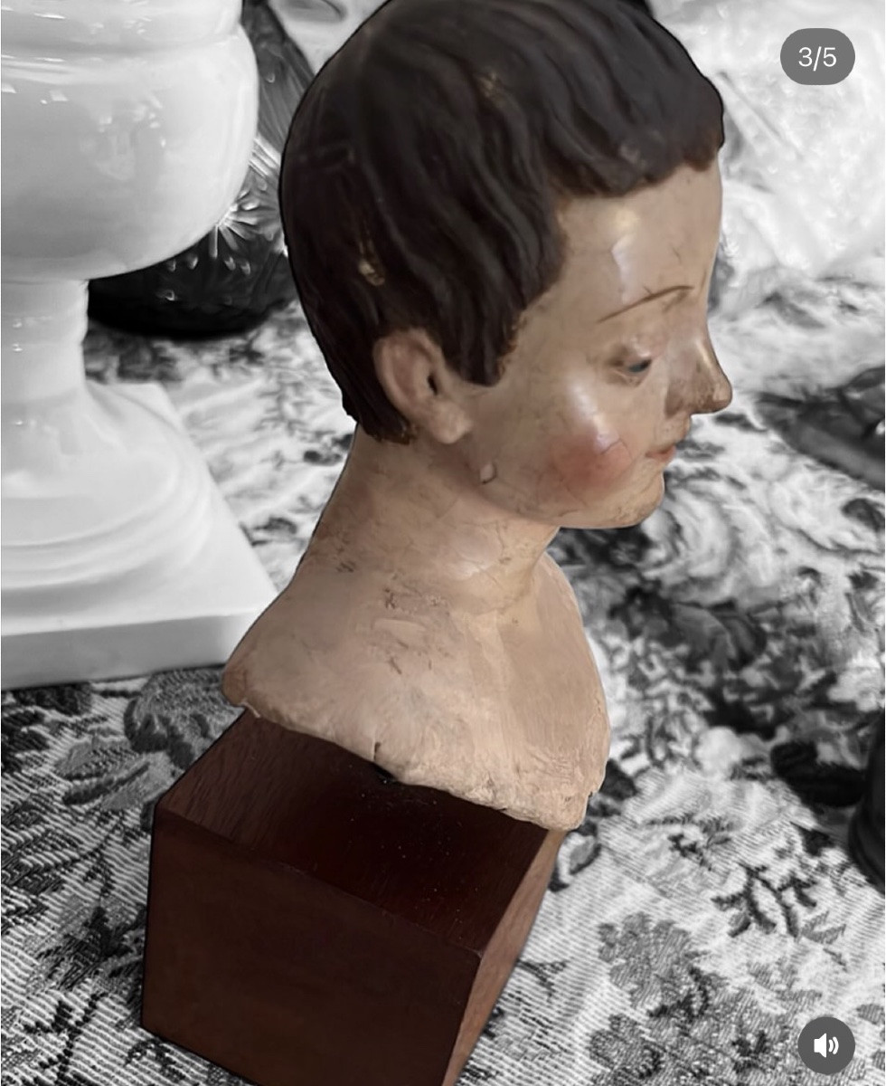 Scultura di fanciullo in terracotta-photo-3