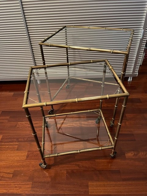 Coppia di tavolini in ottone-photo-4