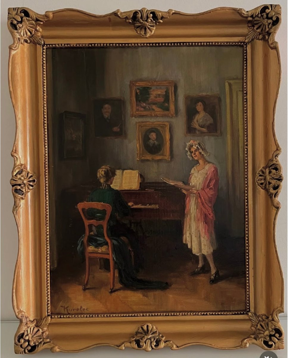 Quadro Interno con figure femminili, Kurelec-photo-2