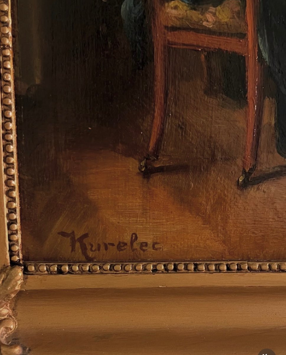 Quadro Interno con figure femminili, Kurelec-photo-3