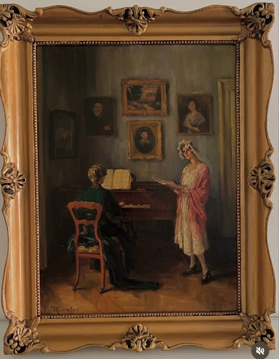 Quadro Interno con figure femminili, Kurelec-photo-5