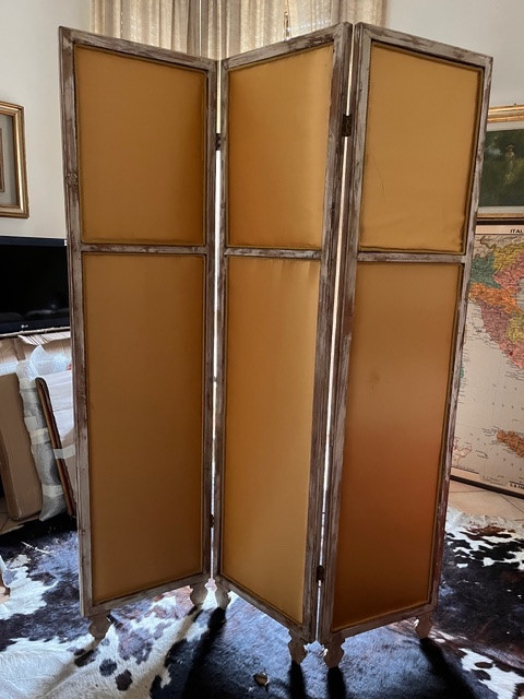 Paravento decorativo a tre pannelli, Stile Luigi XVI-photo-3