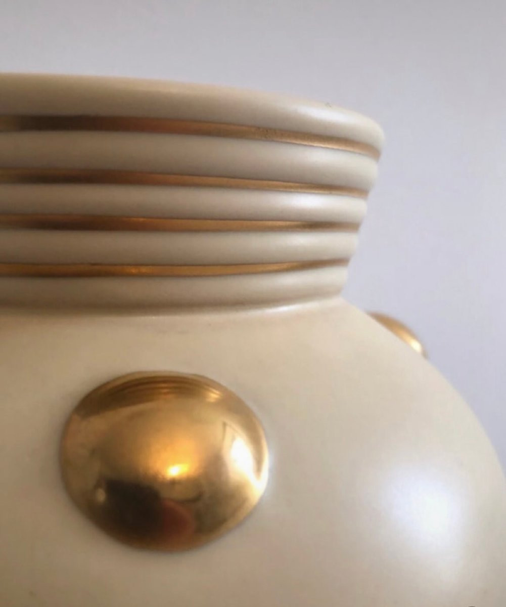 Rometti, Vaso in ceramica color avorio-photo-3