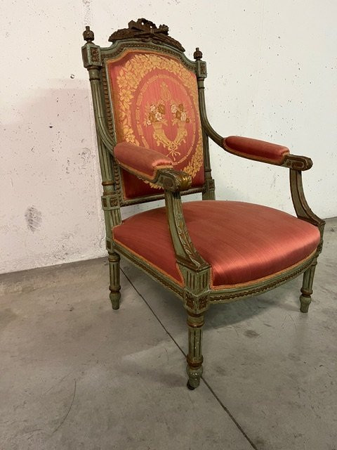 Coppia di poltrone in stile Luigi XVI-photo-3