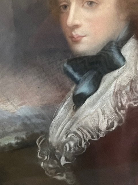 Coppia di ritratti femminili, pastello. XVIII sec.-photo-8