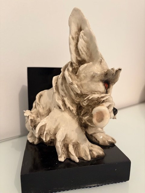 Scultura in ceramica, Scottish Terrier, fermalibro, Guido Cacciapuoti-photo-4