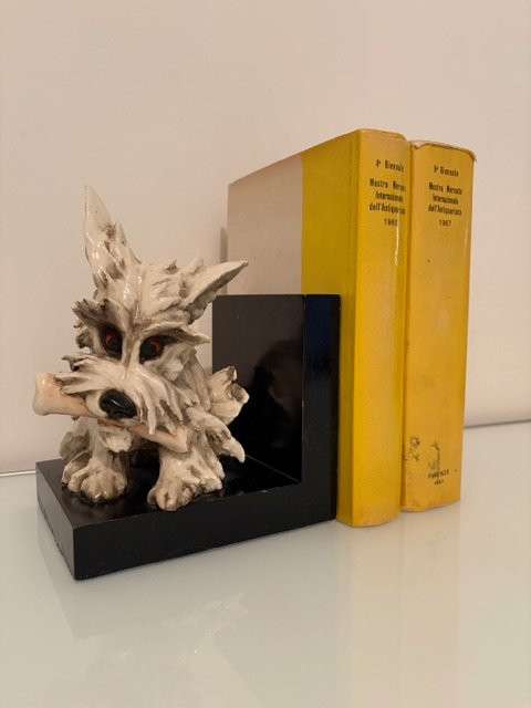 Scultura in ceramica, Scottish Terrier, fermalibro, Guido Cacciapuoti-photo-8