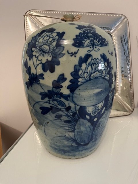 Potiche in porcellana bianca e blu, Cina  XIX Sec. -photo-1