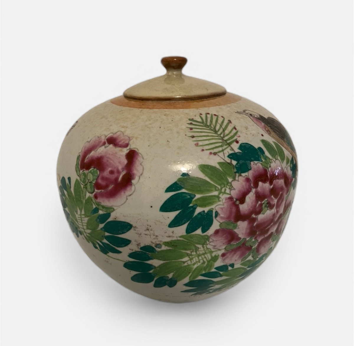 Potiche in porcellana  a smalti policromi, Cina, inizi XX sec.-photo-2