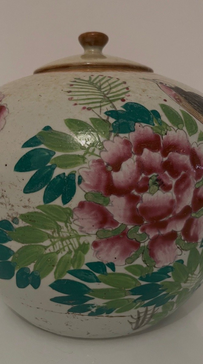 Potiche in porcellana  a smalti policromi, Cina, inizi XX sec.-photo-4