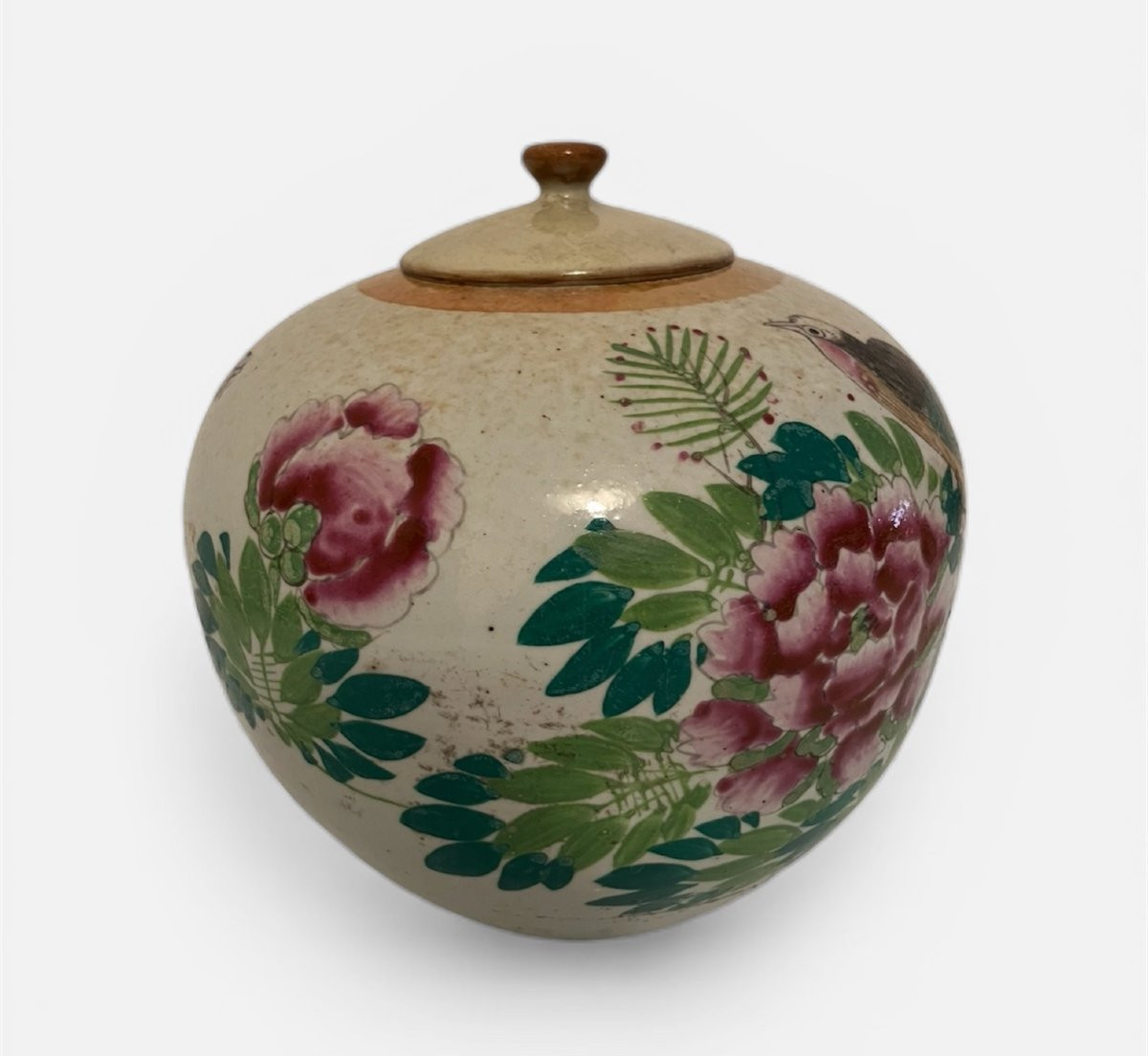 Potiche in porcellana  a smalti policromi, Cina, inizi XX sec.-photo-2