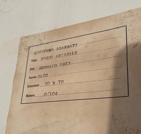 Quadro "Sogno Abissale", Lucifero Sgarbati, 1973-photo-1