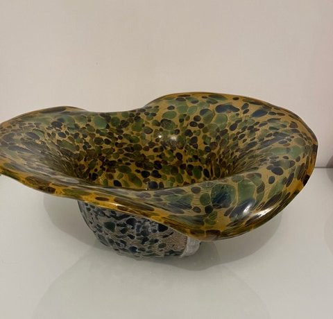 Coppa in vetro di Murano, Ca' Foscari, Vetrarte Anni'70-photo-2