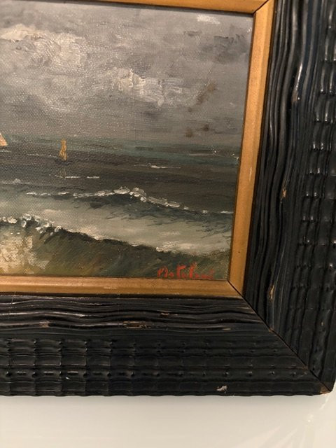 Olio su tela, Castel dell'Ovo, Napoli, E. Ortolani-photo-2