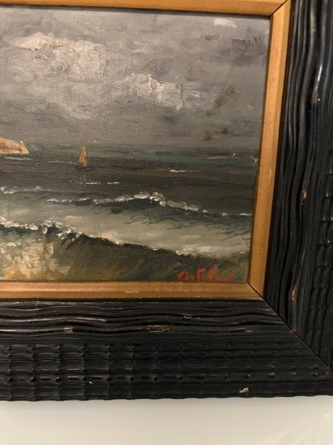 Olio su tela, Castel dell'Ovo, Napoli, E. Ortolani-photo-3