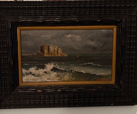 Olio su tela, Castel dell'Ovo, Napoli, E. Ortolani-photo-1