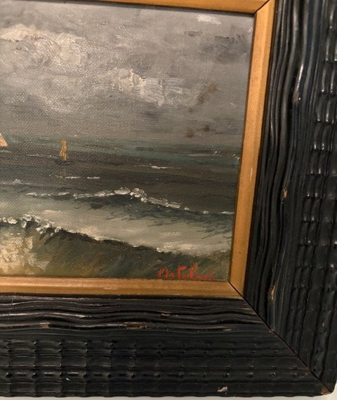 Olio su tela, Castel dell'Ovo, Napoli, E. Ortolani-photo-5