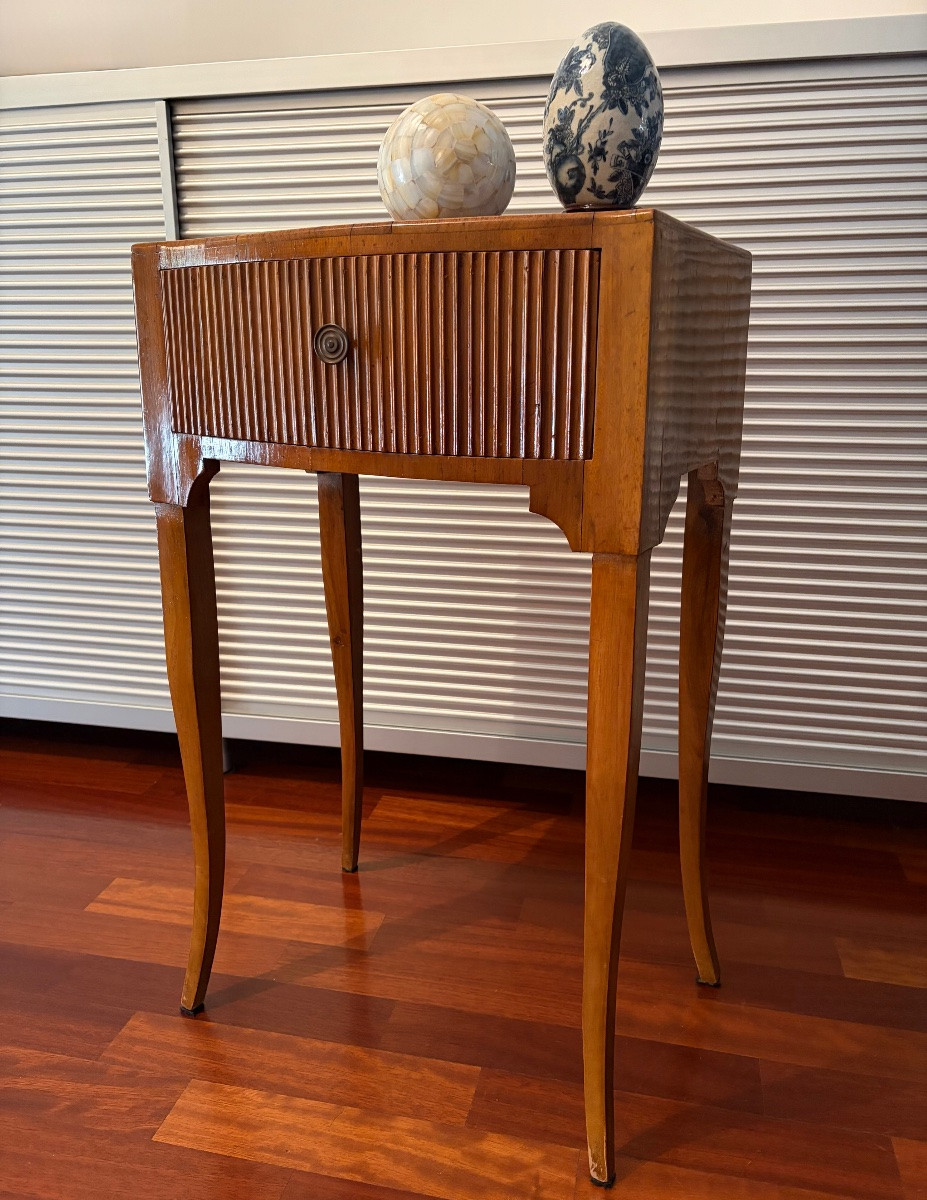 Mobiletto in noce ad un cassetto, Italia,, anni’30/‘40-photo-2