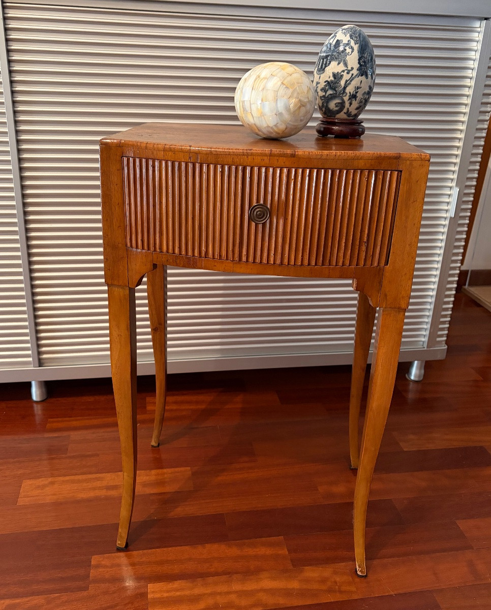 Mobiletto in noce ad un cassetto, Italia,, anni’30/‘40-photo-5