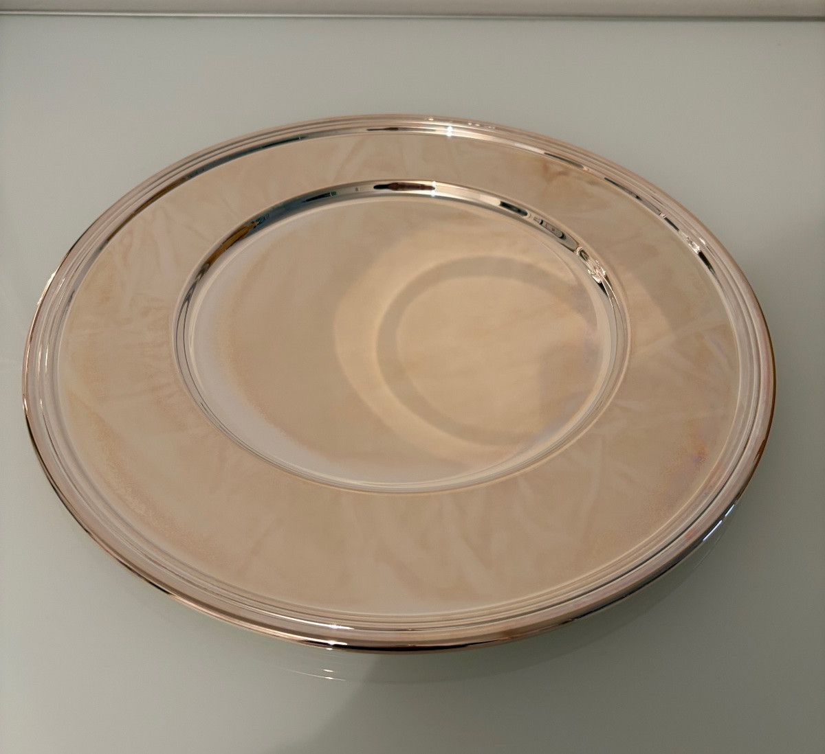 Serie di 16 sottopiatti laminati argento, OLRI -photo-2