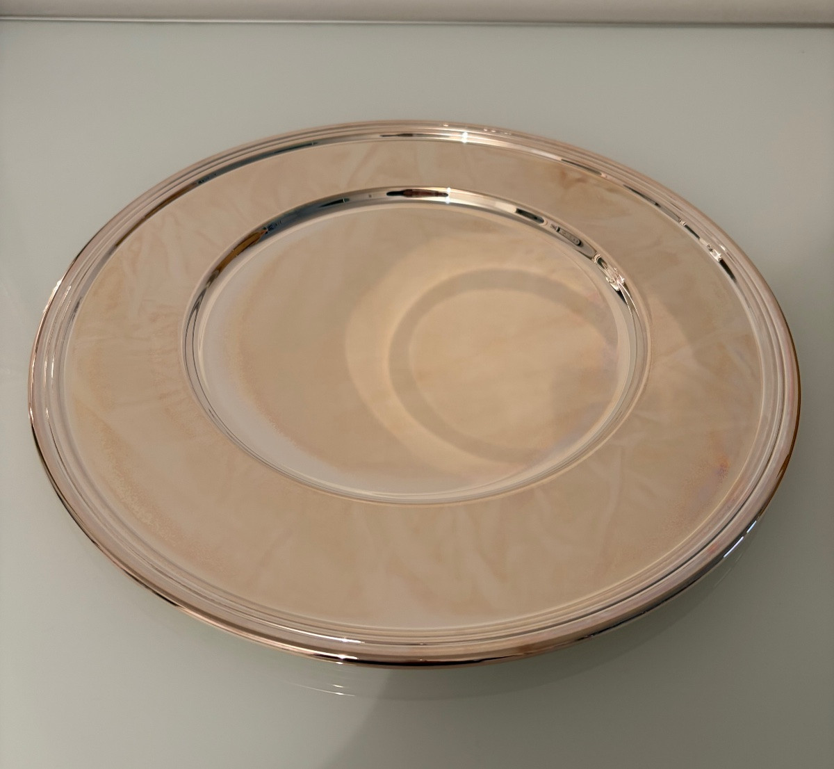 Serie di 16 sottopiatti laminati argento, OLRI -photo-2