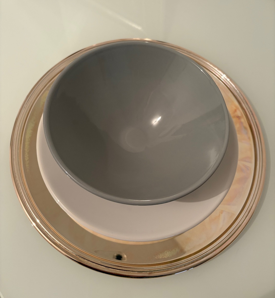 Serie di 16 sottopiatti laminati argento, OLRI -photo-4