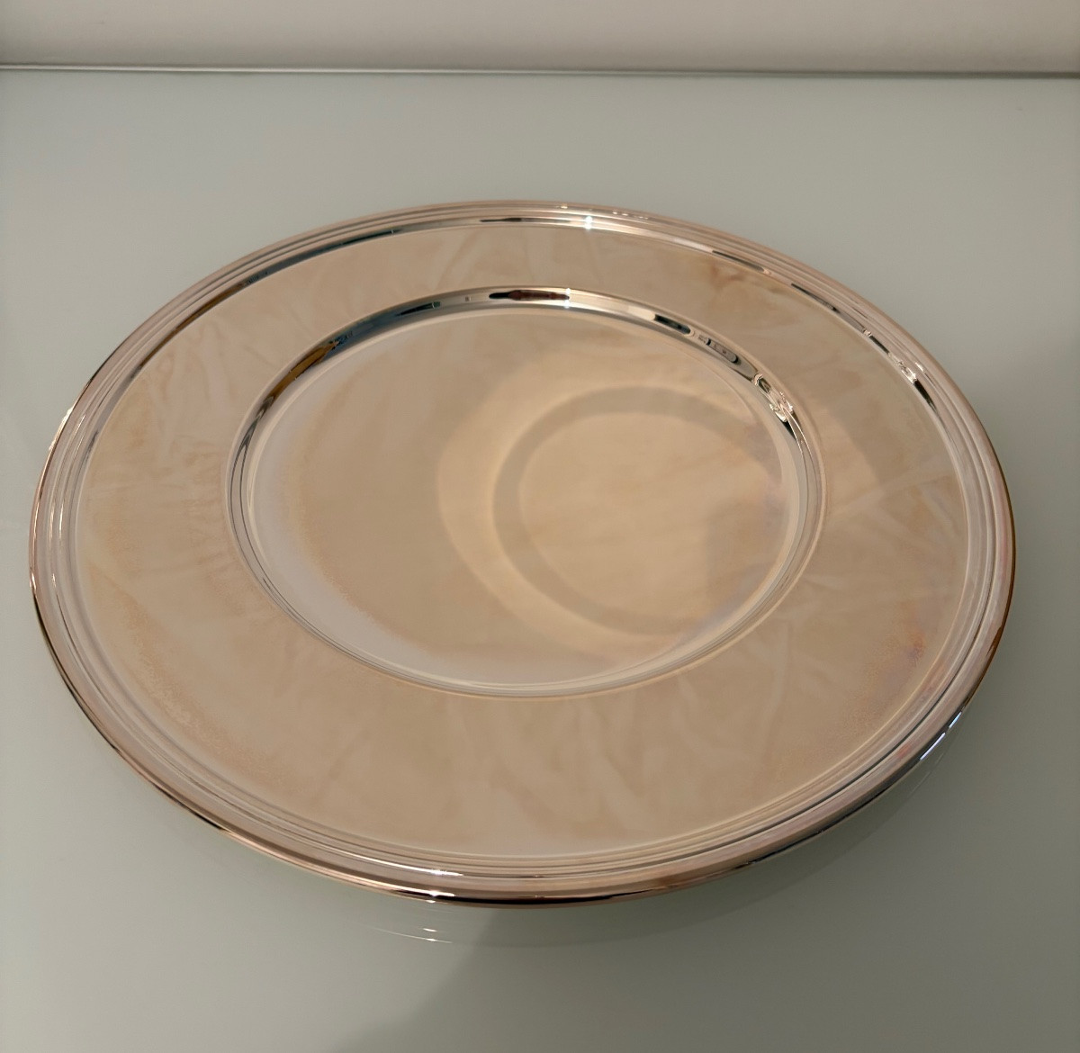 Serie di 16 sottopiatti laminati argento, OLRI -photo-7