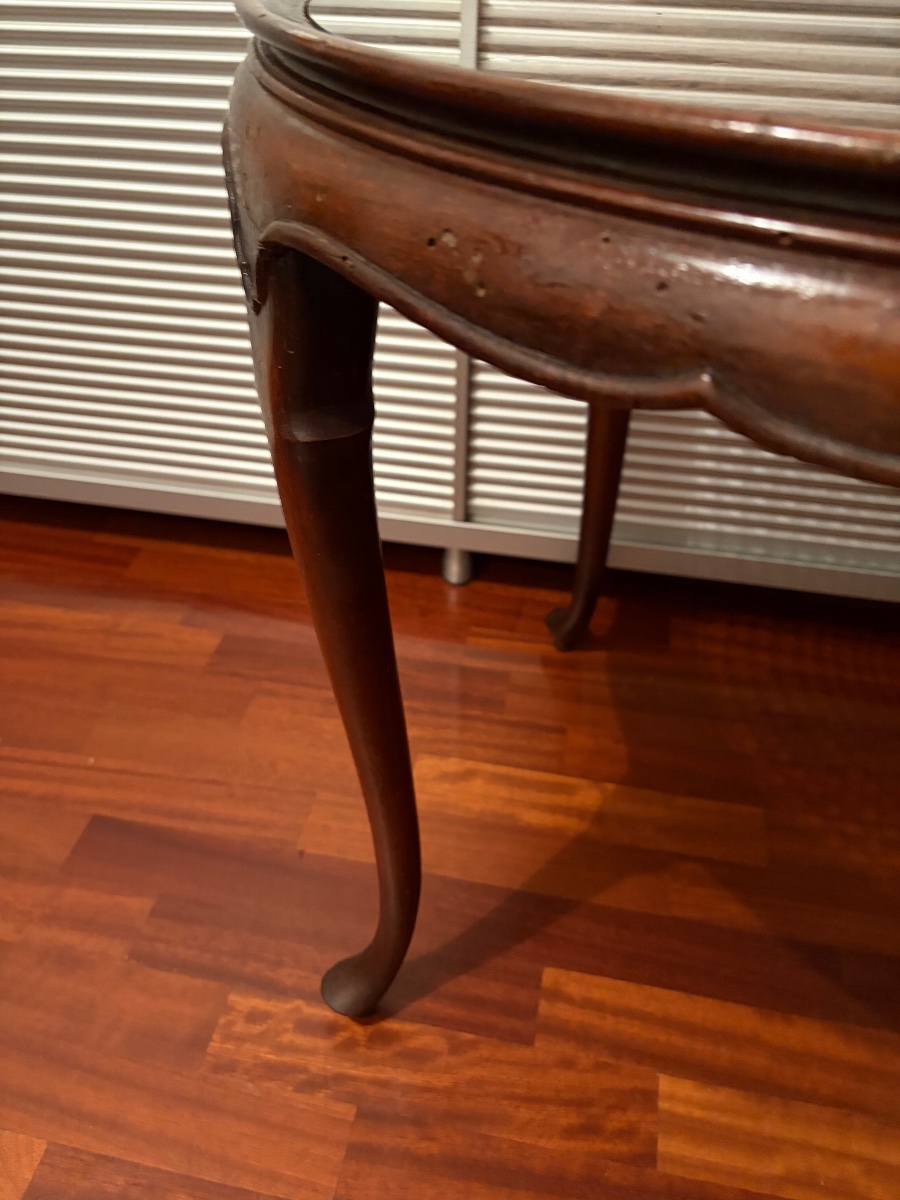 Tavolo rotondo, anni ‘40, in paglia  di Vienna e piano in vetro-photo-6