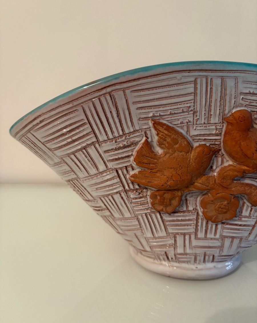 Vaso a ventaglio in terracotta,  Manifattura Zaccagnini - Firenze, anni '30.-photo-2