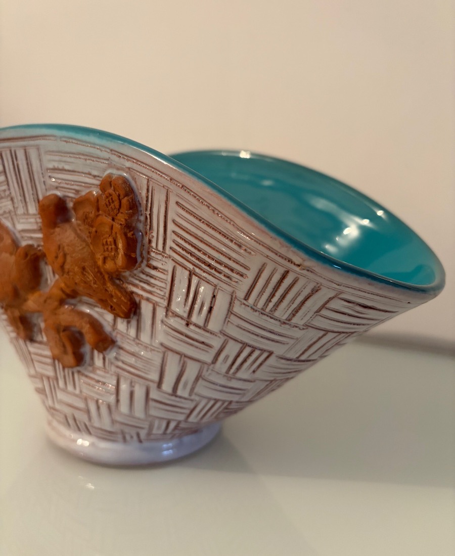 Vaso a ventaglio in terracotta,  Manifattura Zaccagnini - Firenze, anni '30.-photo-3