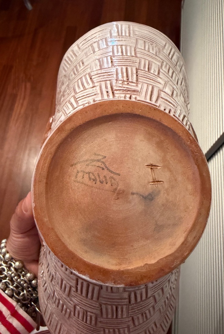 Vaso a ventaglio in terracotta,  Manifattura Zaccagnini - Firenze, anni '30.-photo-4