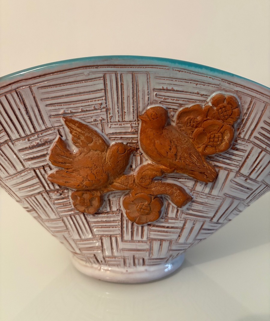 Vaso a ventaglio in terracotta,  Manifattura Zaccagnini - Firenze, anni '30.-photo-1