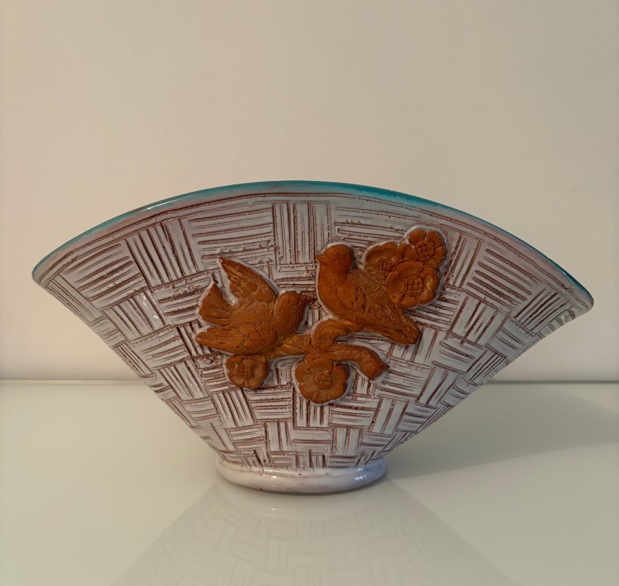 Vaso a ventaglio in terracotta,  Manifattura Zaccagnini - Firenze, anni '30.-photo-4