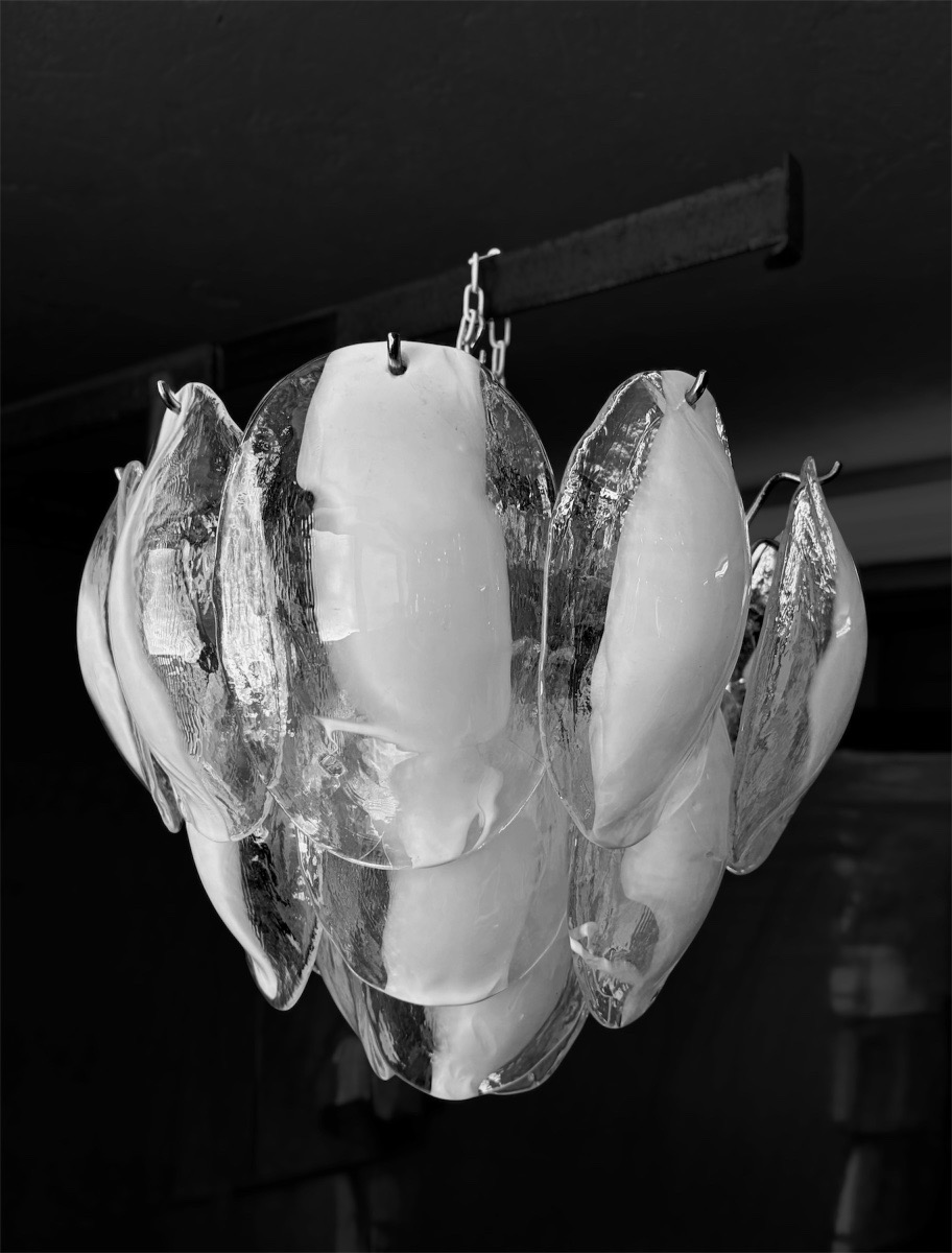 Lampadario in vetro di Murano, attr. Mazzega anni’70-photo-3